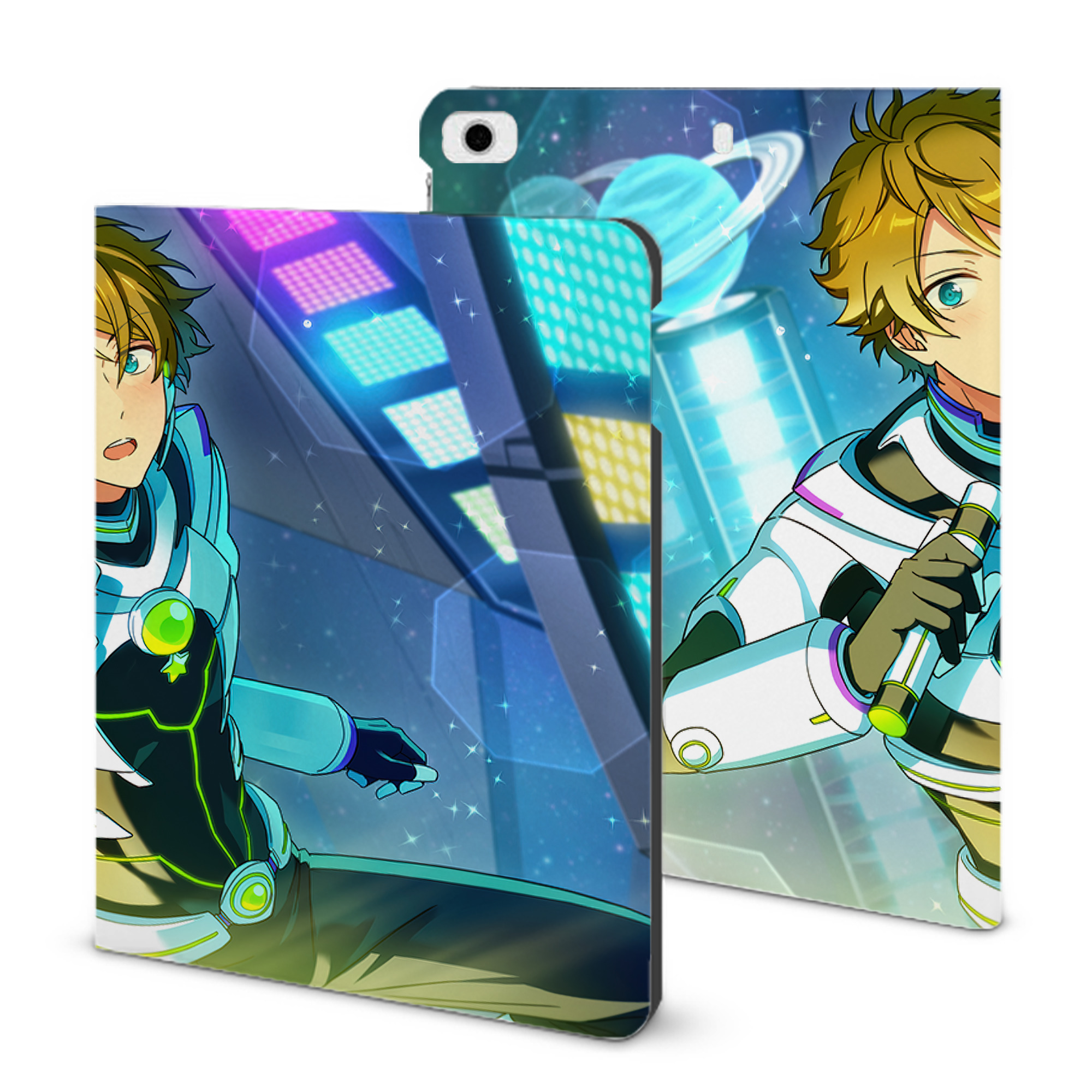 （画像用） あんさんぶるスターズ! Ensemble Stars IPad ケース ブック型 PUレザー TPU 耐衝撃 軽量 薄型 ペン収納なし 全面保護 IPad 各モデル対応